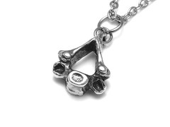 Small Cervical Vertebra Necklace, Spine Pendant, Human Anatomy Jewelry in Pewter