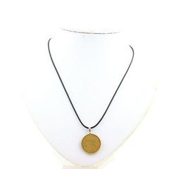 Necklace Coin Netherlands 5 GULDEN Beatrix. Black Cord.