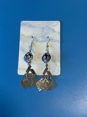 Woman’s Hand Crafted Earrings By Earth Dreams Sterling Silver 1 3/4 Inch