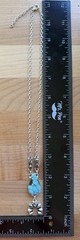 Sterling Silver Native Style SW No. 8 Turq & Wild Horse Naja Lariat Necklace