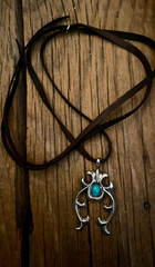 Bella Sterling Silver Naja Blue Turquoise Cowgirl Necklace Choker