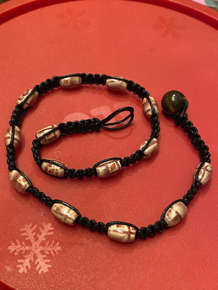 Handcrafted necklace. 17” Unisex, Boho,Hippie,Everyone. #0010EHC.