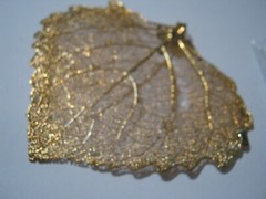 24K Gold Dipped Leaf Pendant 3 1/4″ by 3 7/8″ Compare @ $49