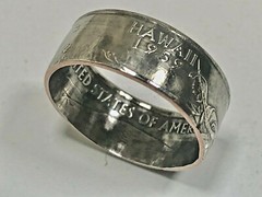 Hawaii Ring State Quarter Coin Ring Hand Made