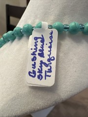 Designer Original Multi Strand Sky Blue Turquoise Bead Chip Necklace New