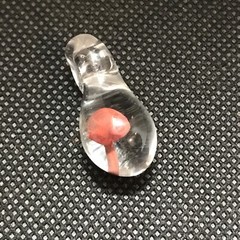 HANDBLOWN GLASS PENDANT – Mushroom Design – 1 Inch – One Of One Art