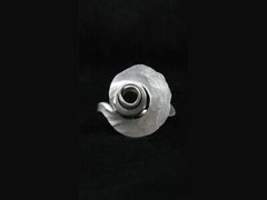 ANTIJOYAS Handmade ART-2-WEAR Hammered Aluminum TCHAI EARRINGS 3D Swirl CEP69