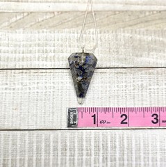 Natural Lapis Lazuli Orgonite Pendulum Necklace, 6 Sided / Lapis Lazuli Pendulum