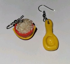 Sand Pail And Shovel Earrings Silver Wire Summer Beach Accessories
