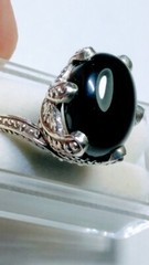 FETCHING STERLING SILVER .925 WITH BLACK ONYX RING IN SIZES 8.0 AND 8.5-8.75