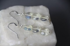 Citrine Golden Yellow Gemstone 9mm Faceted Coin .925 Sterling Silver Earrings 2″