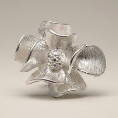 Sterling Silver Brooch Flower Genuine Hallmarked Solid 925 Handmade Empress