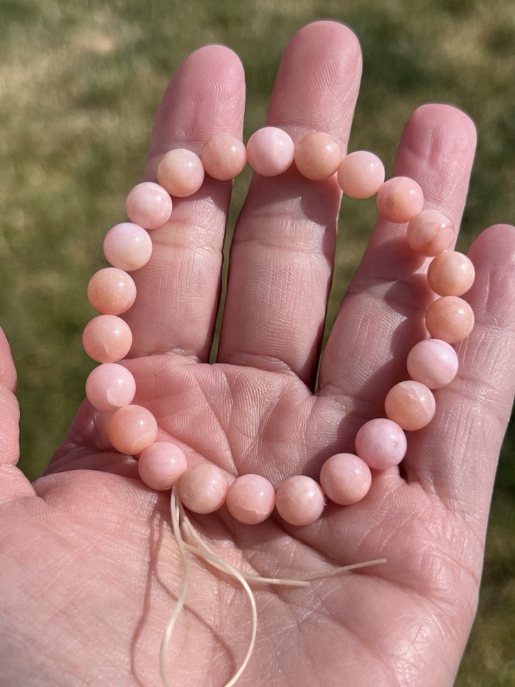 Pink Opal Beaded Bracelet Stretchable – 8 mm