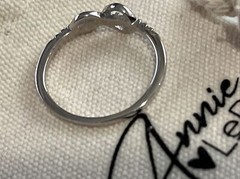 Annie LeBling Girls Forever Ring Size 6 Silver Infinity Symbol Cubic Zirconia