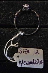 Handmade sizes 4 – 15 Wire-Wrapped Alexandrite Black-Wire-Plated Rings Lots Lot