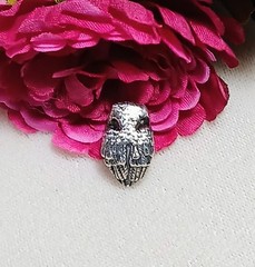 TROLLBEADS Denmark Lace Flower Sterling Silver Foxtail Bracelet~ 7-1/2″ Retired