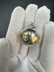 Vintage Sterling Silver 925 I Love You Harmony Ball Angel Caller Chime Pendant