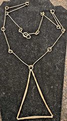 Rare Unusual WOODSTOCK 60’s Artisitc Hammered Metal Necklace One of a Kind