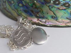 925 Sterling Silver 4 mm NaturalSkyBlue Topaz Locket H2O Just Add Water Mermaids