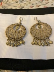 Anju Sachi Collection Bohemian 3” Dangle Neutral Woven Pierced Earrings