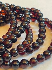 Amber Beaded Bracelet Natural Blood Amber Stretchy Bracelet 5mm