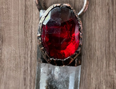 Clear Quartz Crystal Pendant Natural Himalaya Quartz Point Pendant Stick Pendant