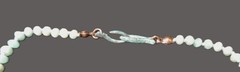 Artisan crafted,18” sparkling faceted amazonite Hand knotted on silk, featuring