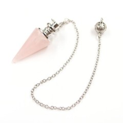 Natural Crystal Quartz Gemstone Point Dowsing Pendulum Scrying Dowser Healing
