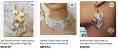 Gem Mix Citrine Quartz Sunstone Jade Agate Jasper Amethyst Statement Necklace