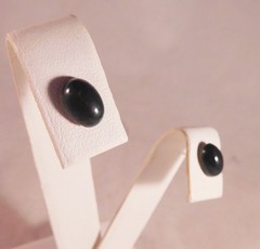 Handcrafted Sterling Bloodstone Cabochon Stud Earrings by Healing Light Stones