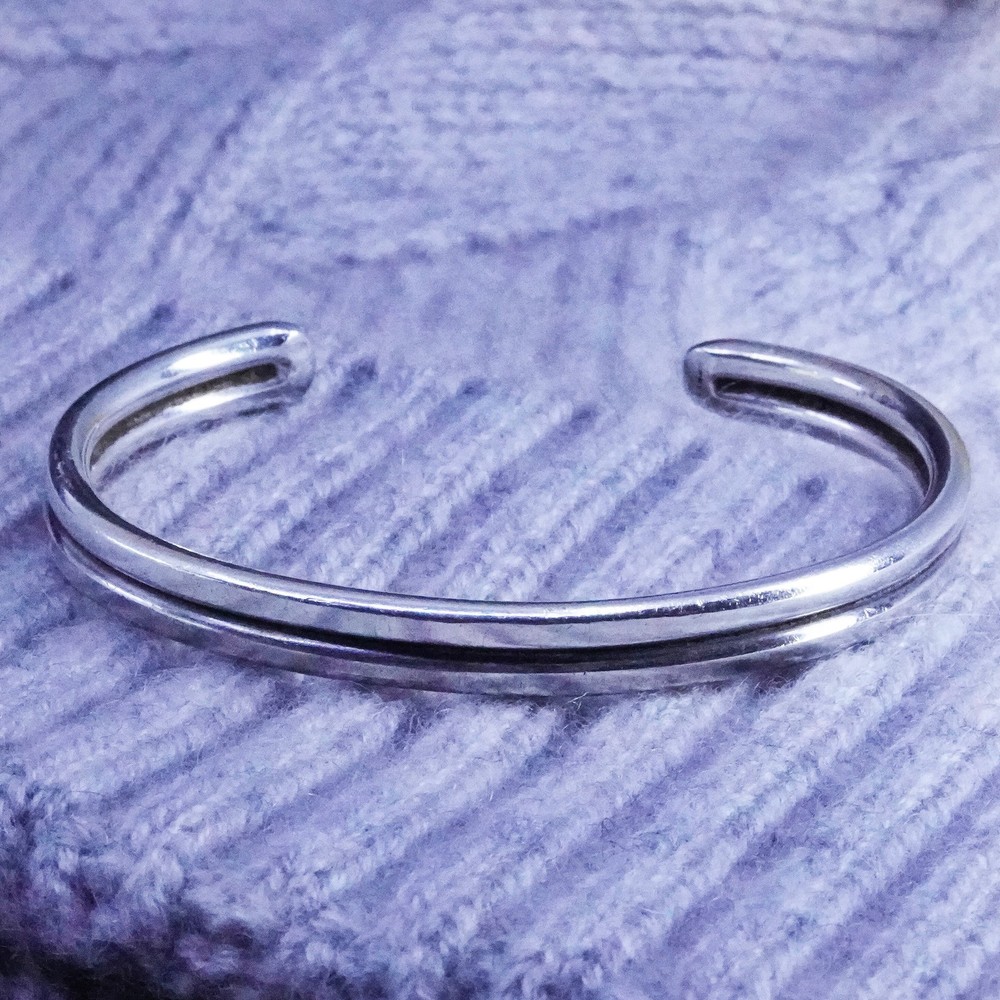 6.25”, vintage southwestern sterling silver 925 wrap cuff, bracelet