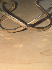 Hammered Crisscross Cuff Bracelet