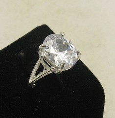 Stylish Sterling Silver Ring Hallmarked Solid 925 Cubic Zirconia Handmade
