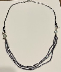 NWOT Sundance Catalog Iolite Apatite Aquamarine “Blue Rainbow Necklace”
