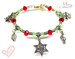 Xmas Jewellery Christmas Bracelet Handcrafted Clasp Misc Gemstones Beautiful +FP
