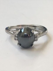 hematite ring adjustable size to 7&8