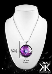 Large Magic Dragon Pendant – Fantasy Heart Handmade Silver Necklace -232
