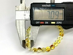 AMBER BRACELET Gift INSECT in EVERY BEAD Round Baltic Amber Insects 5,3g 17452