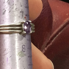 Ring, Purple Cubic Zirconia Ring, NEW, size 7.5, Handmade, CZ, Artisan