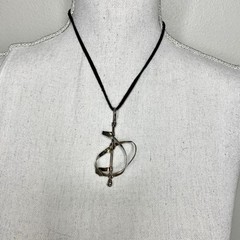 Handmade Genuine Silver Pendant Necklace Boho Unique Wearable Art