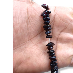 Crushed Red Garnet Rough Bracelet Handmade Elastic Adjustable Raw Bracelet