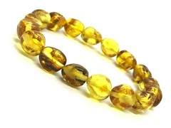 Amber Bracelet Natural Genuine Baltic Amber Beads Unisex Jewelry 13,8g 14064