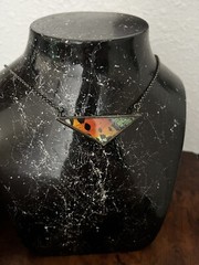Real Butterfly Wing Necklace – Reversible Handmade Encased Nature -18 Inch