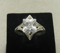 Stylish Sterling Silver Engagement Ring Solid 925 Handmade Perfect Quality