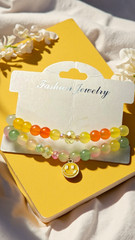 Handmade Colorful Crystal and Glass Beaded Bracelets (Set of 2)