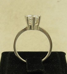 Handmade Sterling Silver Engagement Ring With Cubic Zirconia Stamped 925