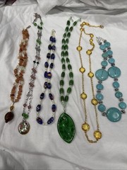 Different Colors And Shapes Hand Made Necklaces