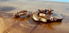 Wood Pendant Beaded Boho/Tribal Necklace