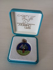 Murano Glass Of Venice Italy Millefiori Tree of Life Pendant Necklace Gold Plate