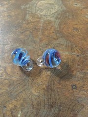 Blown Glass Swirl Blue Glass Pendants Fashion Jewelry Craft Project